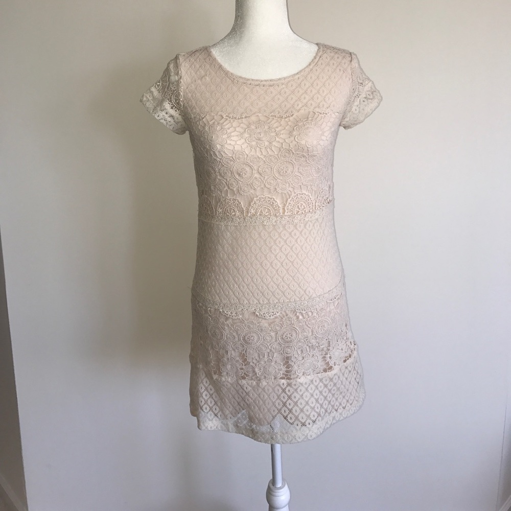 Cream lace dress
