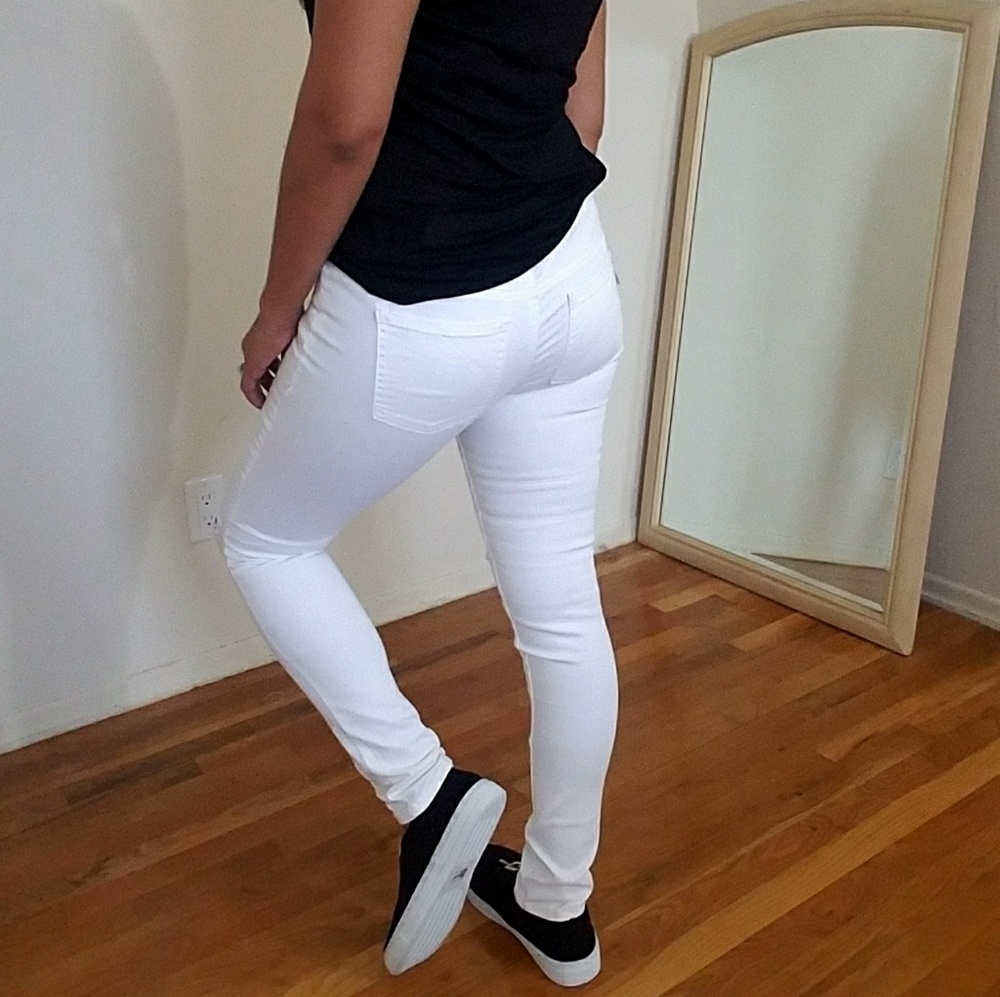 💦LAST ONE💦WHITE SLIT KNEE TWILL JOGGER - Picture 4 of 5