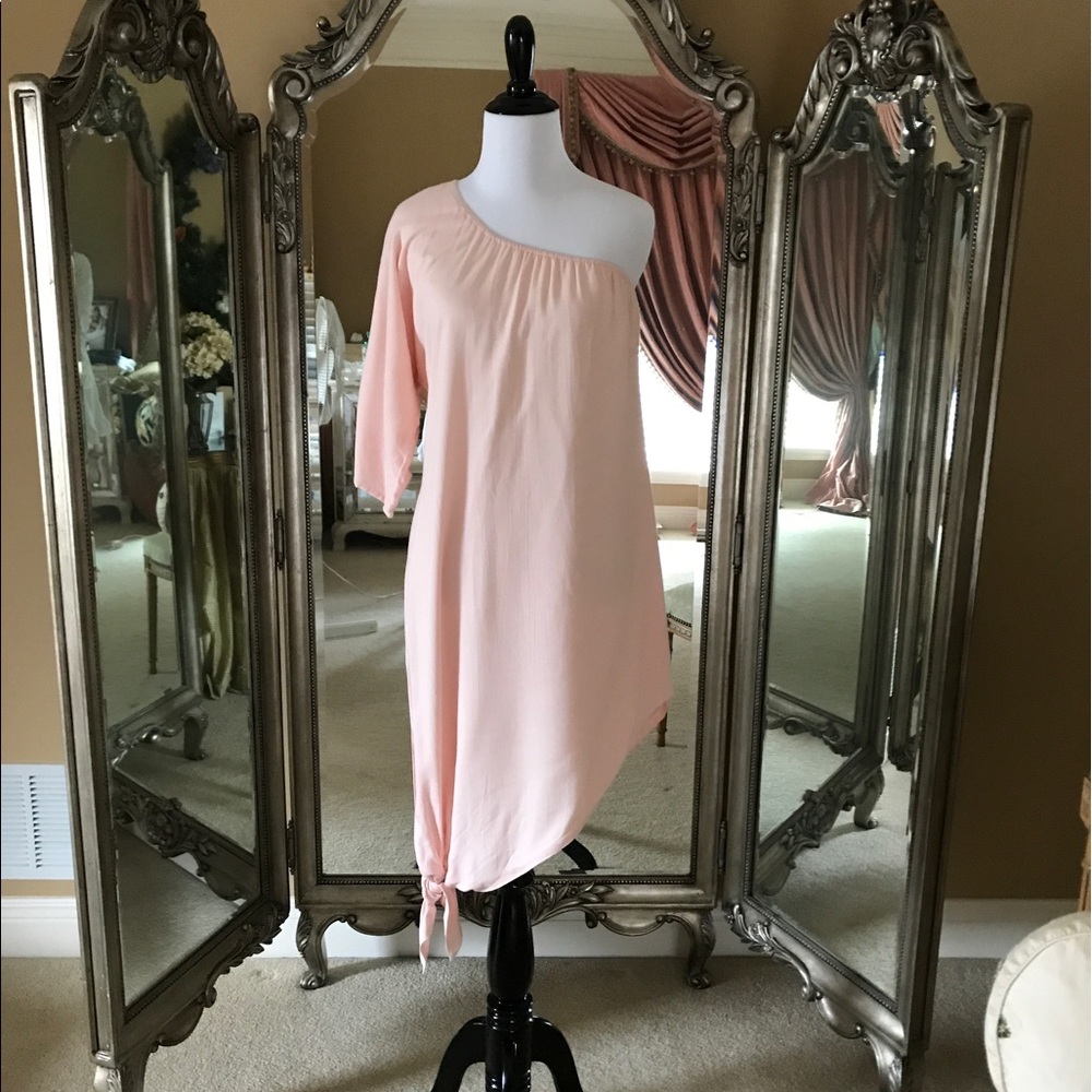 Wyatt pink one shoulder dress