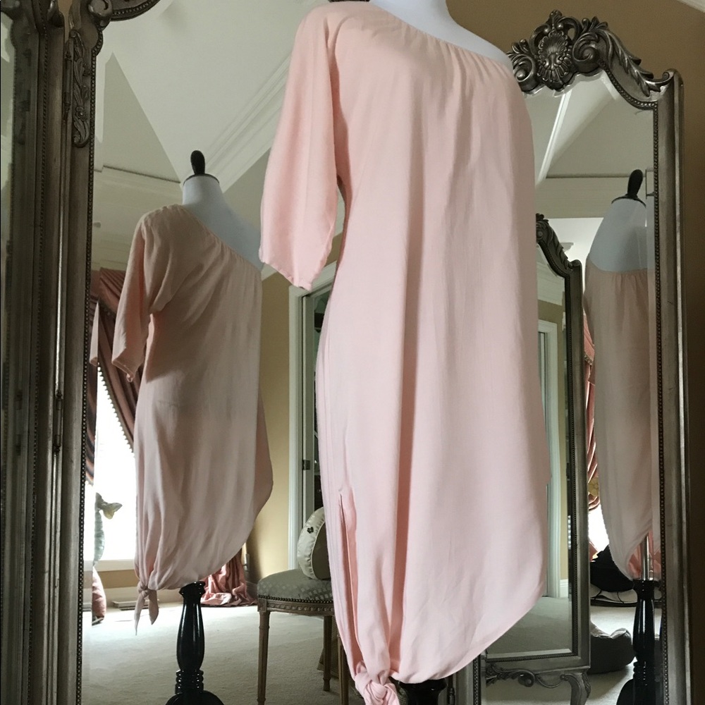 Wyatt pink one shoulder dress - Picture 2 of 4