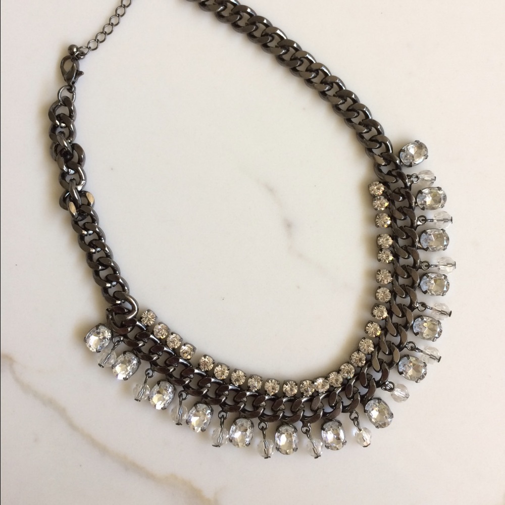 Faux Diamond Chain Necklace