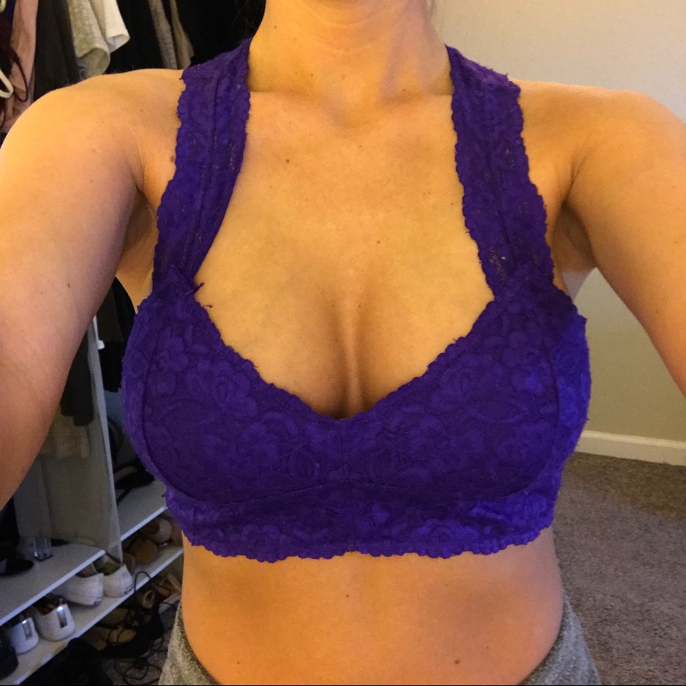 Purple lace crop/bralet
