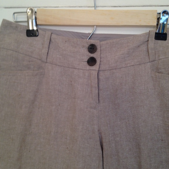The Limited tan/ oatmeal linen pants. - Picture 2 of 6