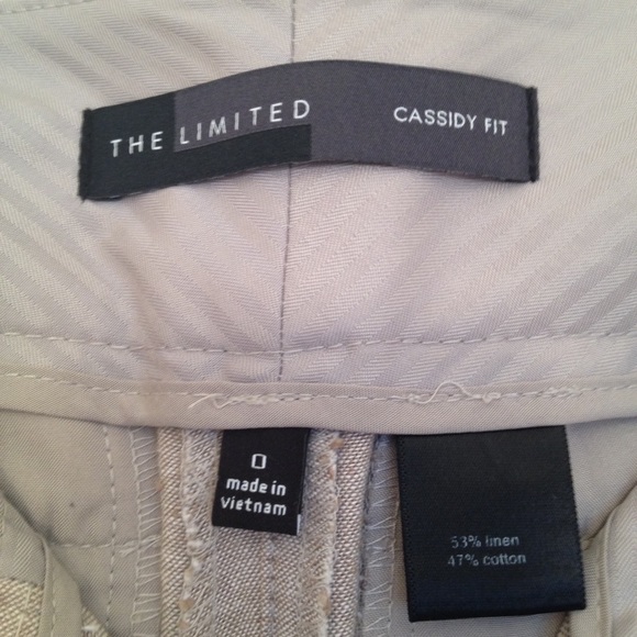 The Limited tan/ oatmeal linen pants. - Picture 3 of 6