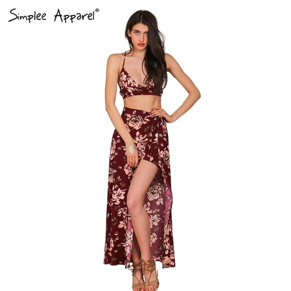 New two piece flower set outfit - Picture 2 of 4