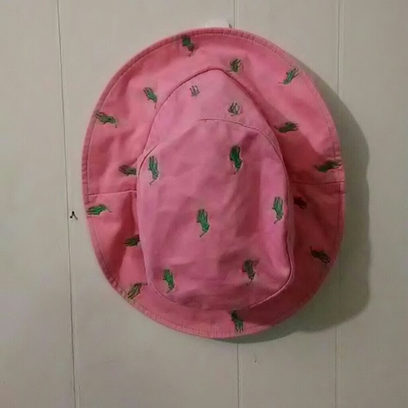 pink ralph lauren bucket hat