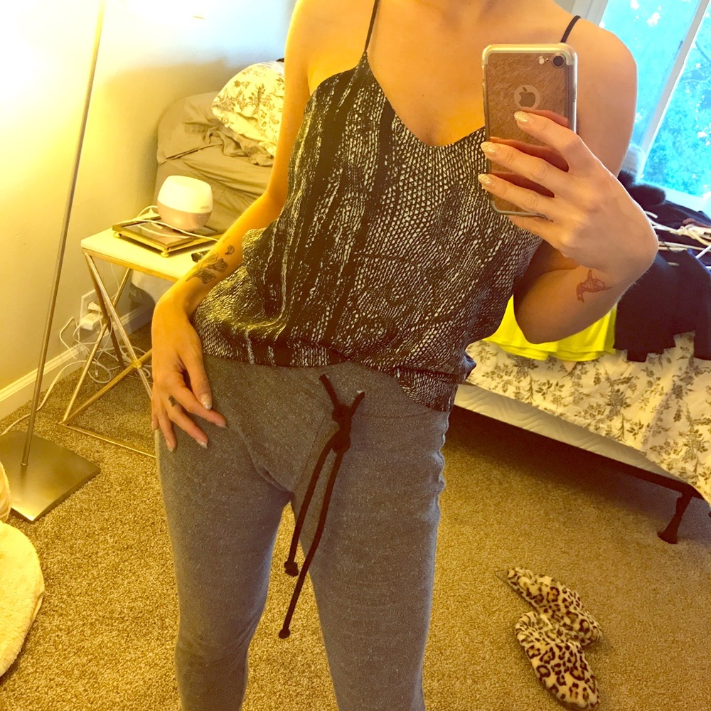 Snakeskin print tank top