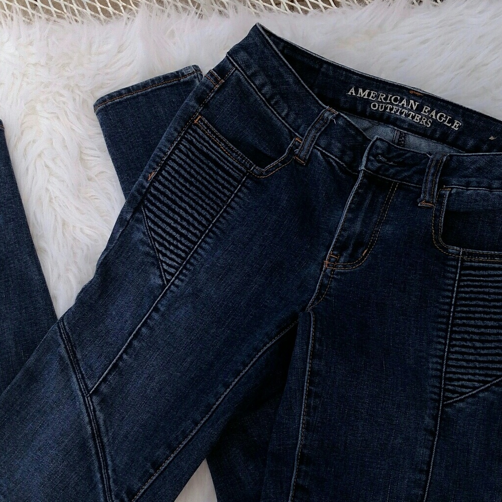 American Eagle Skinny Jeans sz 4 Unique Pattern