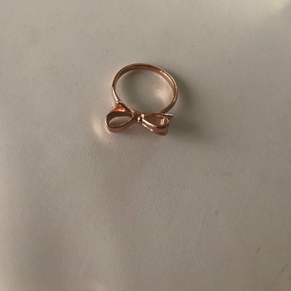 New Kate Spade bow rose gold ring