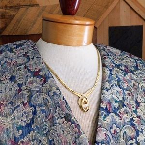 Vintage Faux Gold Knot Necklace