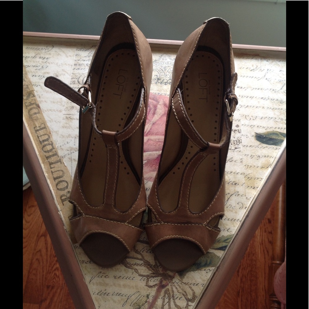 Nude T-Strap Rubber Sole Shoes