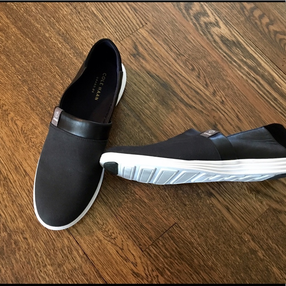 Cole Haan  slip on rubber sole shoes