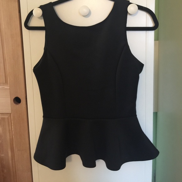 Eight Sixty Medium Black Peplum Top - Picture 1 of 4