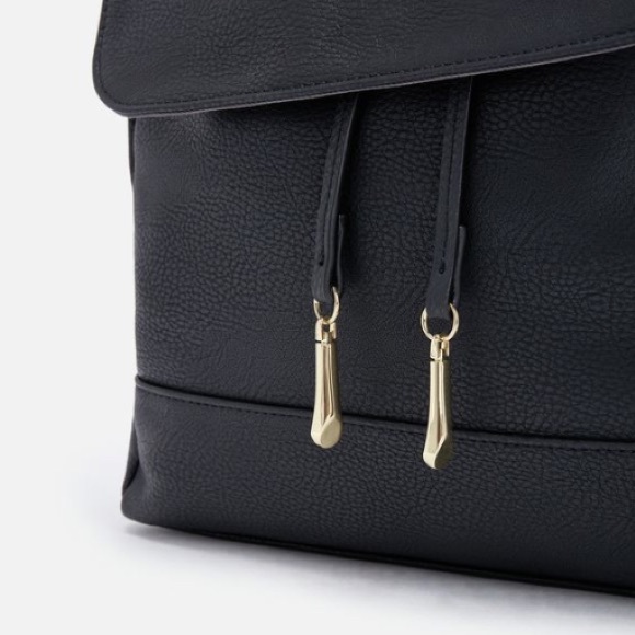 BEAU LEATHER BACKPACK PURSE BLACK main image 8