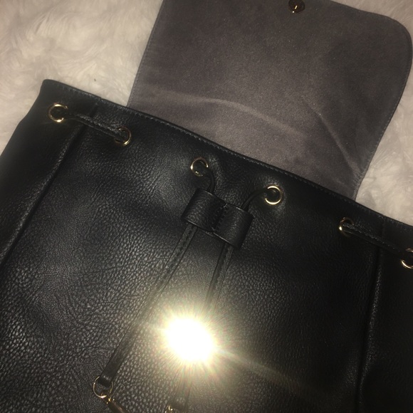 BEAU LEATHER BACKPACK PURSE BLACK main image 6