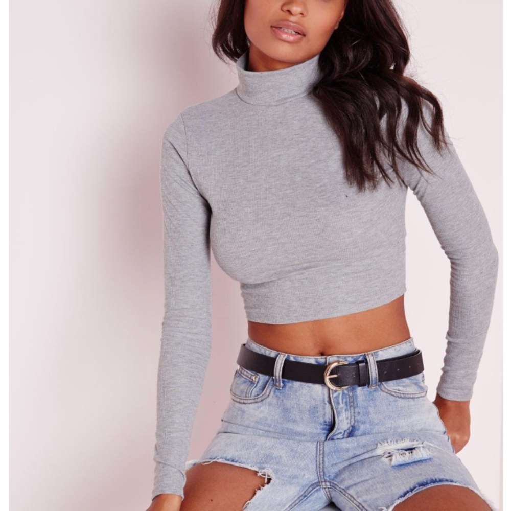 High neck crop top