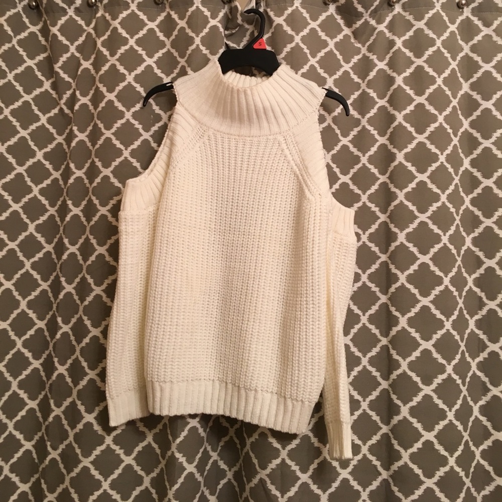 Cold shoulder sweater