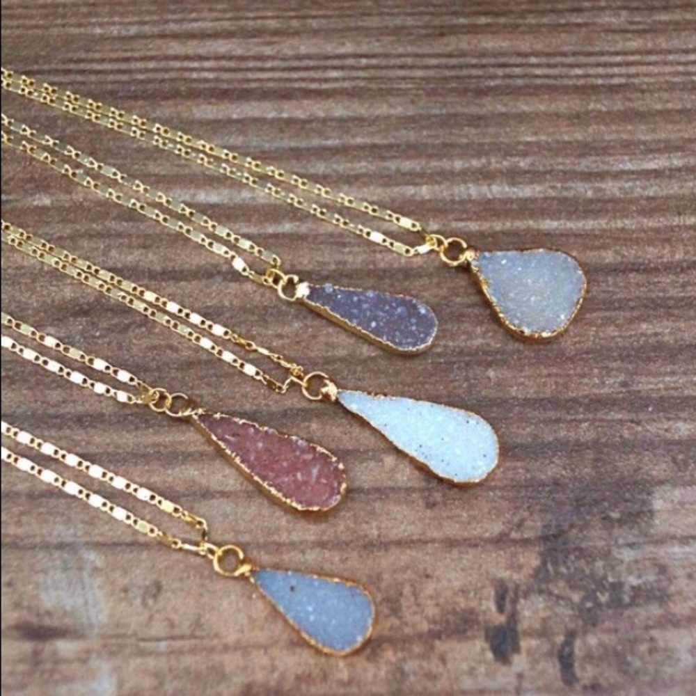 New Function and Fringe Druzy Necklace