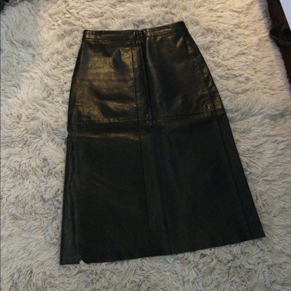 -SOLD- Long leather skirt