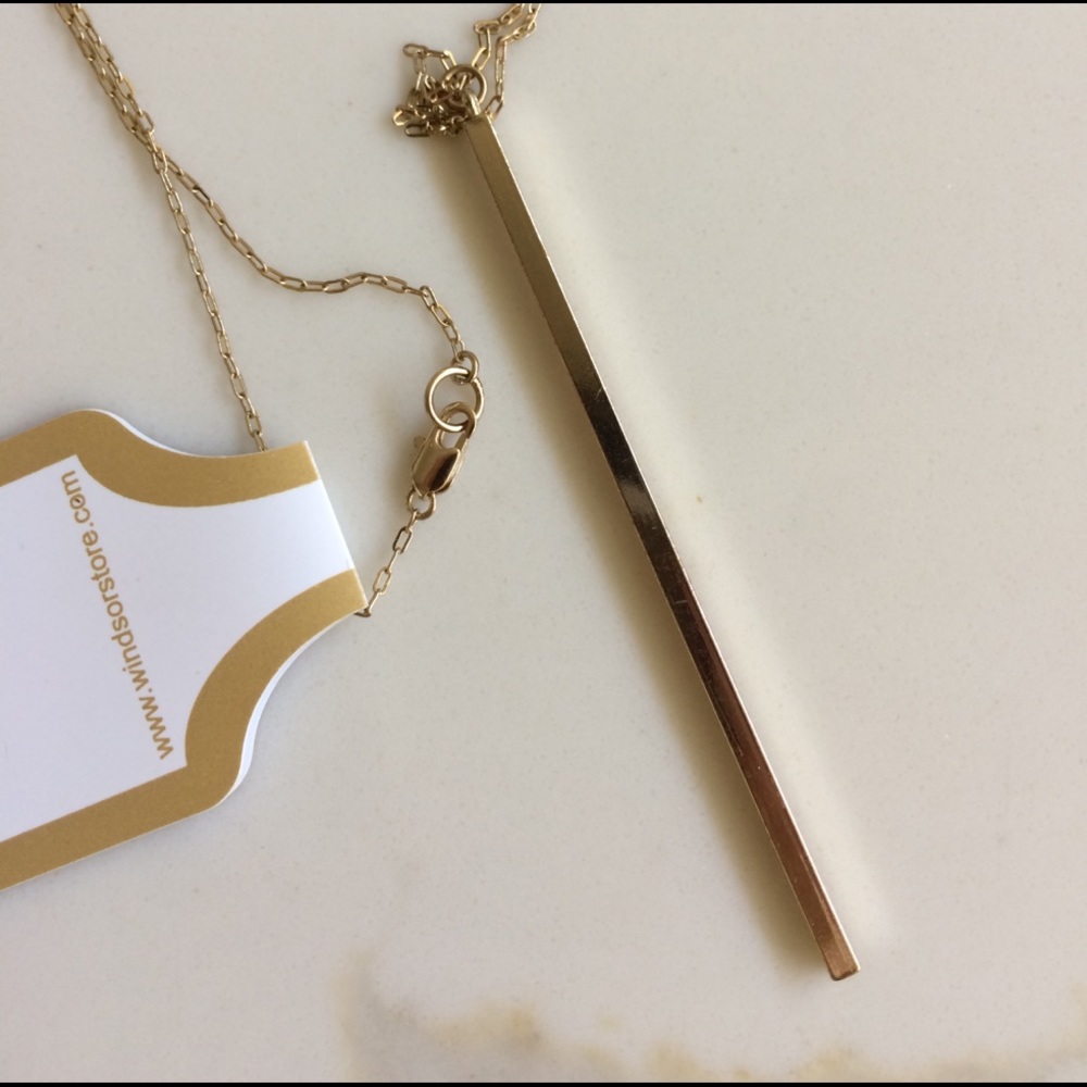 Slim bar necklace - Picture 3 of 3