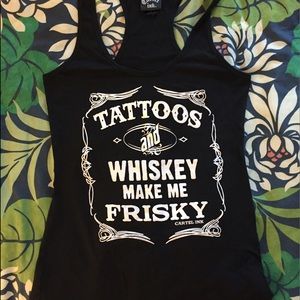 Tattoos & Whiskey country Jack Daniels tank top