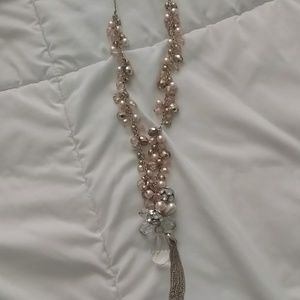 Light pink beaded necklace