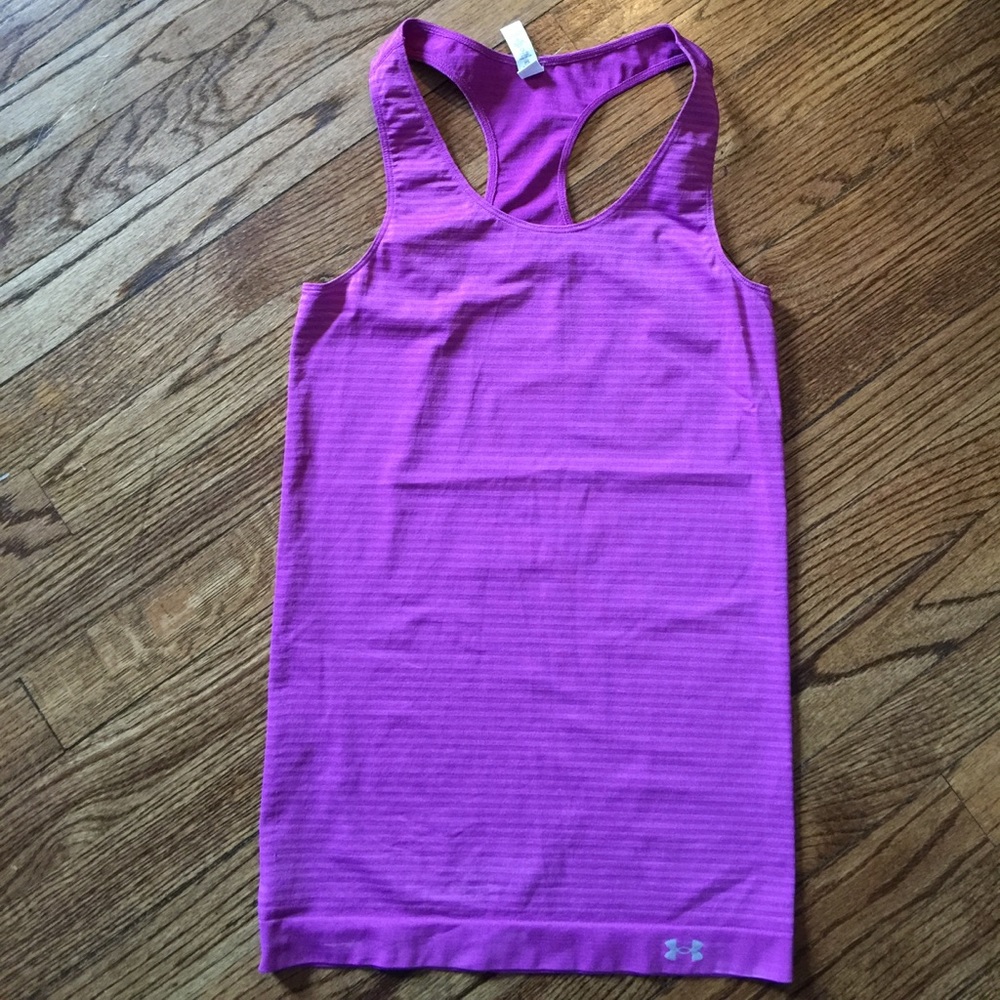 Women's purple under armour heat gear racer back
