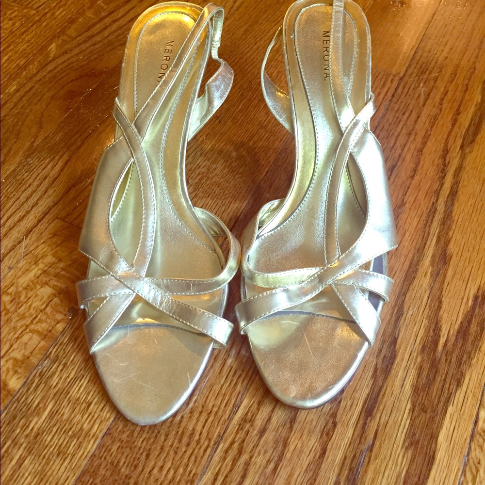 Gold dress sandals
