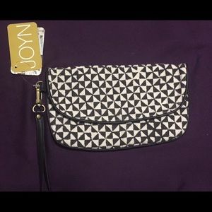 Black and white clutch