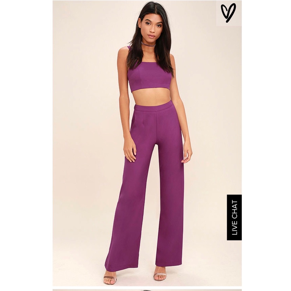 Two Piece Magenta Jumpsuit
