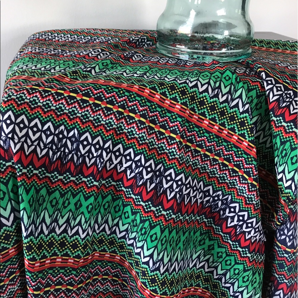 Bright Patterned Infinity "Silk" Scarf - Picture 4 of 5