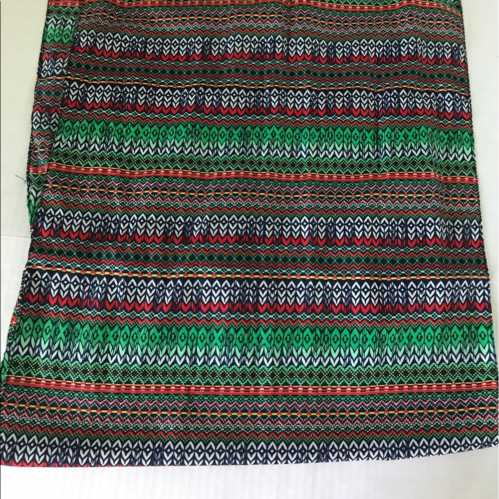 Bright Patterned Infinity "Silk" Scarf - Picture 5 of 5