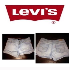 Levi blue jean shorts