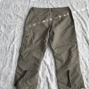 The north face khaki crop pant size 12