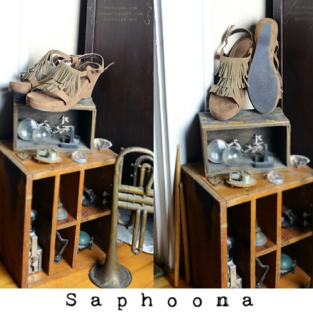 tan boho suede platform fringe gladiator sandals