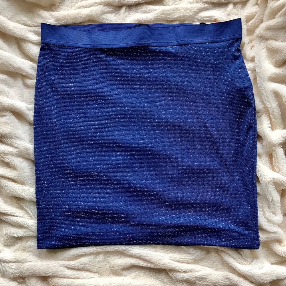 Royal Blue and silver sparkle skirt