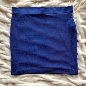 Royal Blue and silver sparkle skirt
