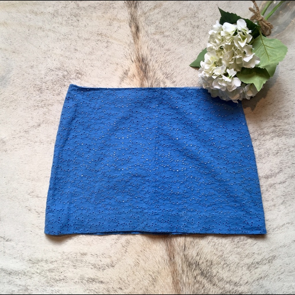 NWOT Lilly Pulitzer Blue Eyelet Mini Skirt Sz 2