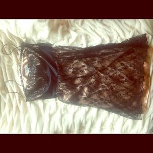 Nine West Black and Tan lace dress