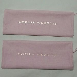 2 Sophia Webster Dust Bags Pink Authentic New