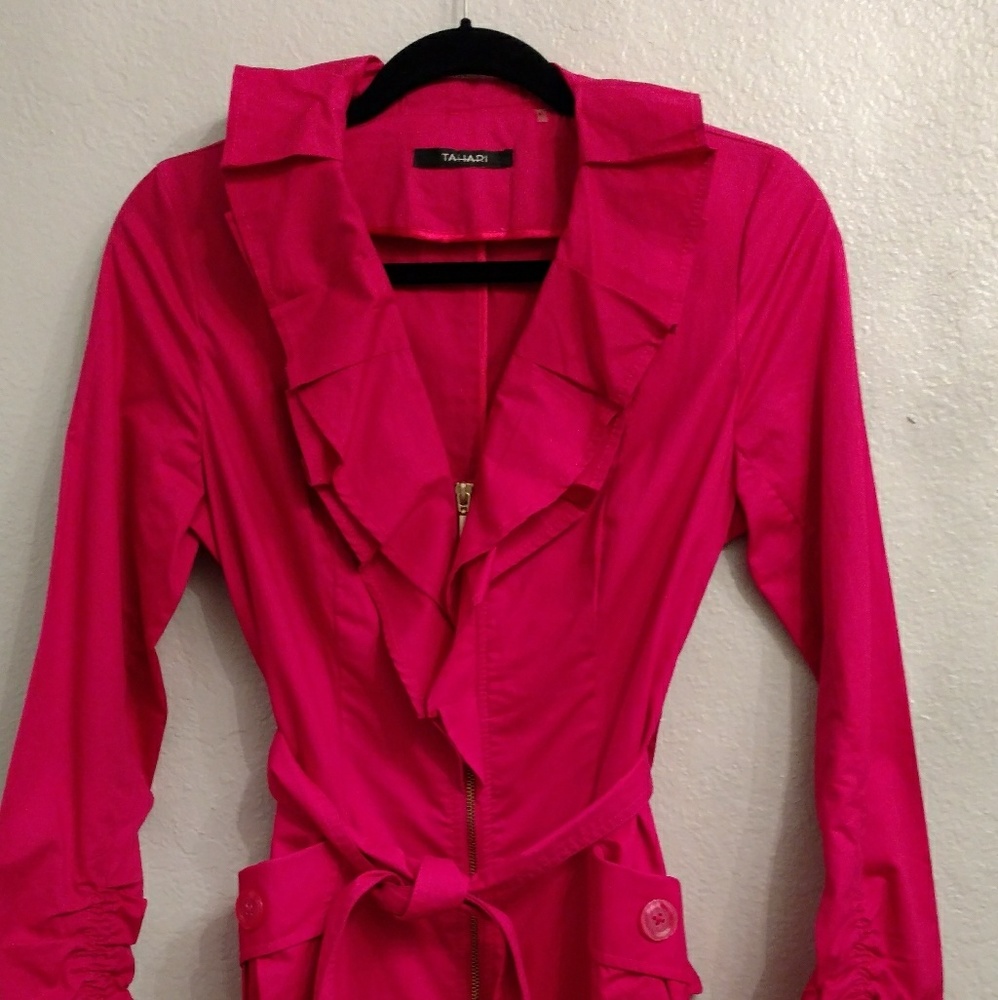 Pink Tahari Cotton Coat