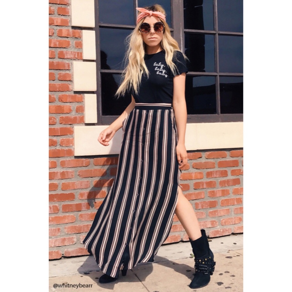 Forever21 maxi striped skirt