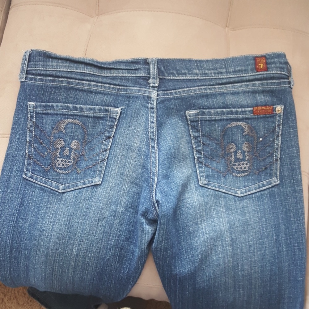 7 for All Mankind Bootcut "Skull" jeans