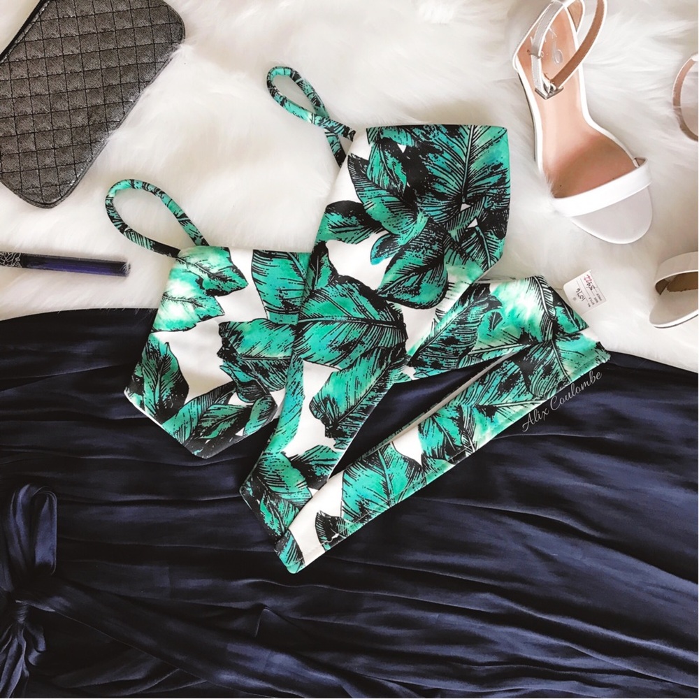 Tropical Leaf Crop Top