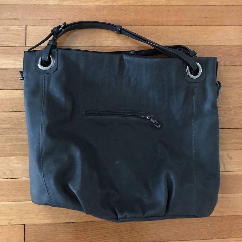 Large gray shoulder bag