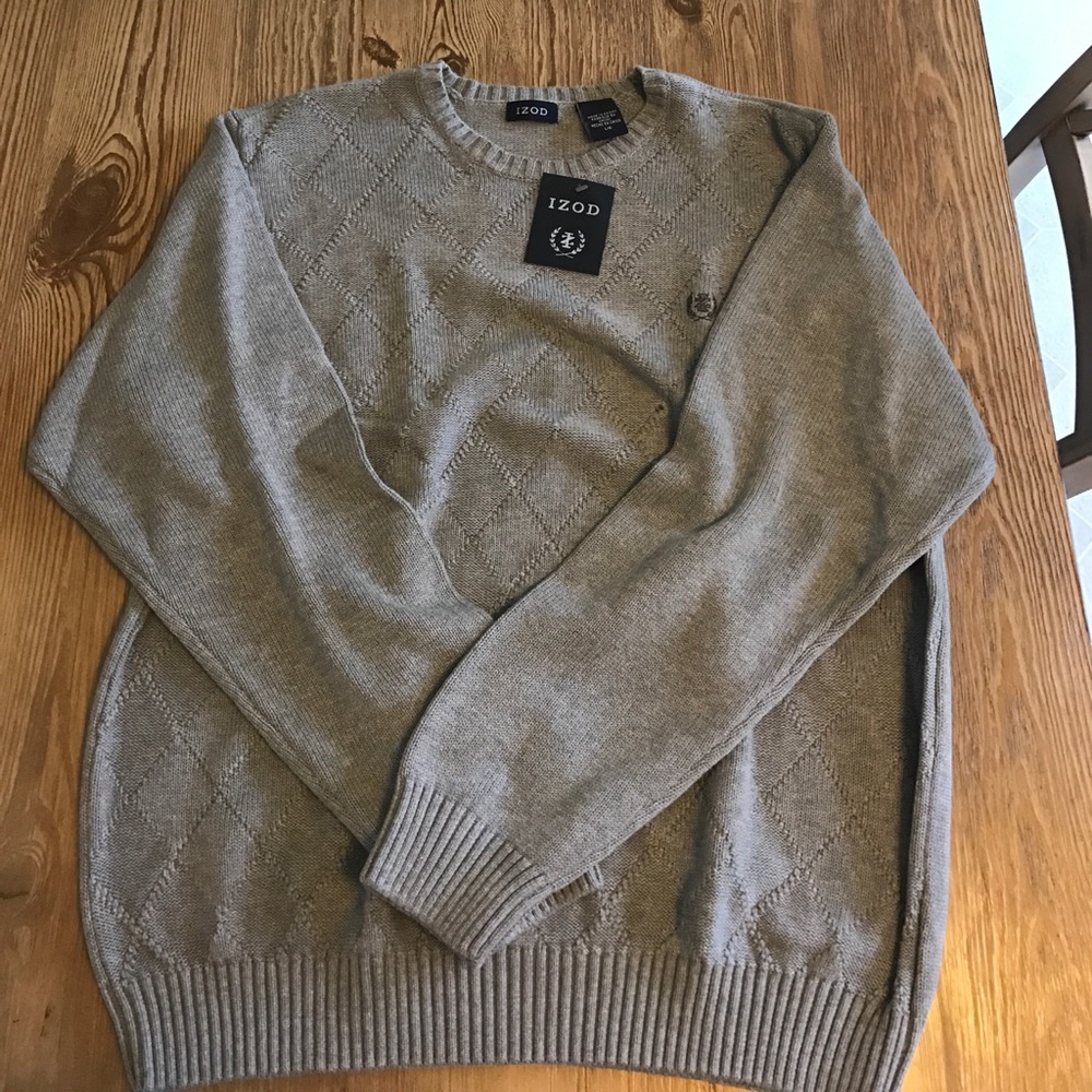 Mens Izod Grey Sweater