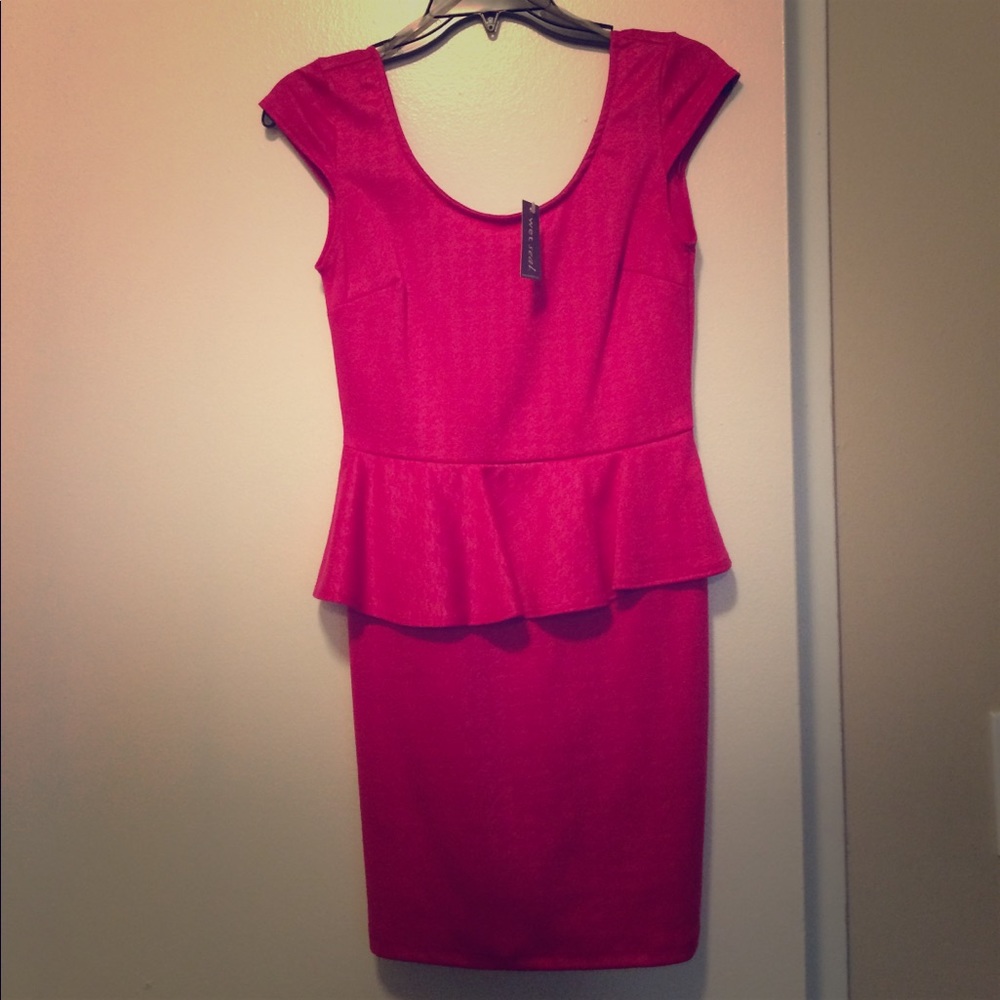 NWT Pink Peplum Dress