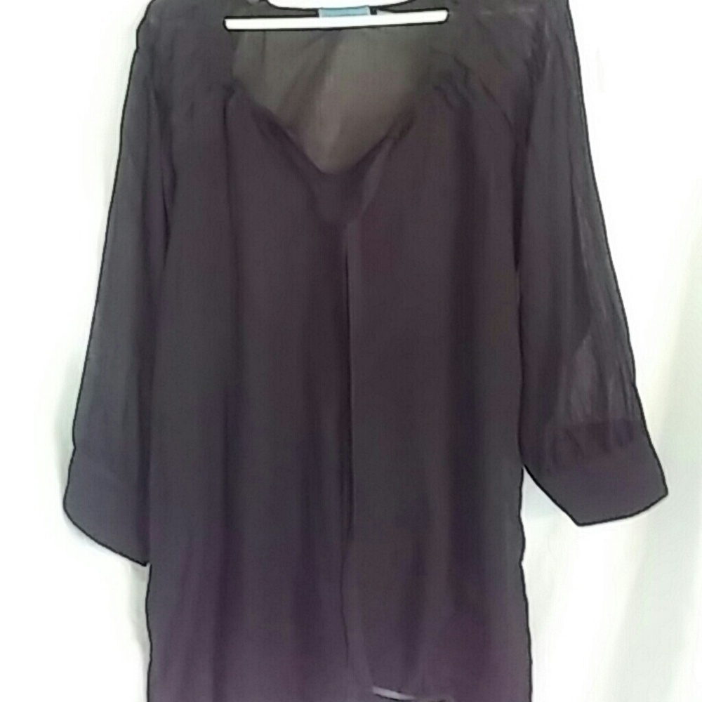 Sheer black Simply Vera Wang tunic