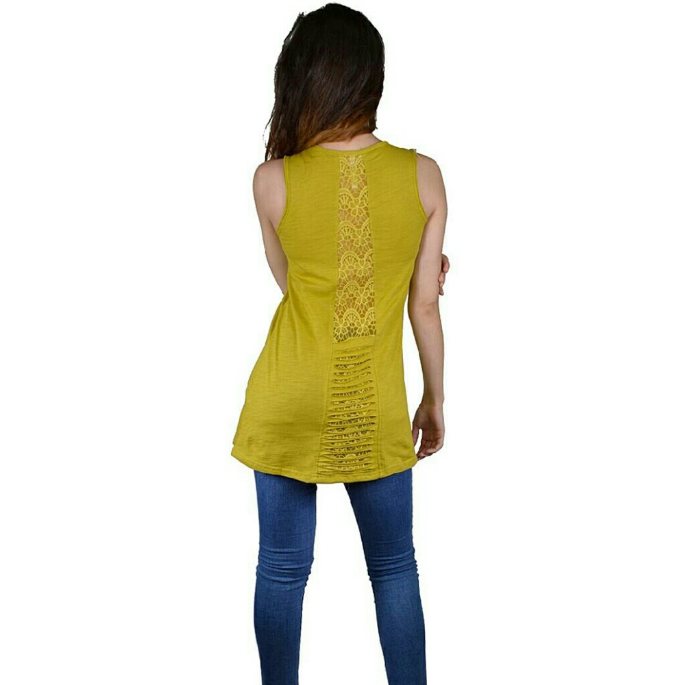 Stylish Top With  Lace Back Detailing