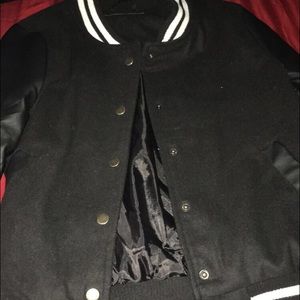 Black letterman style jacket